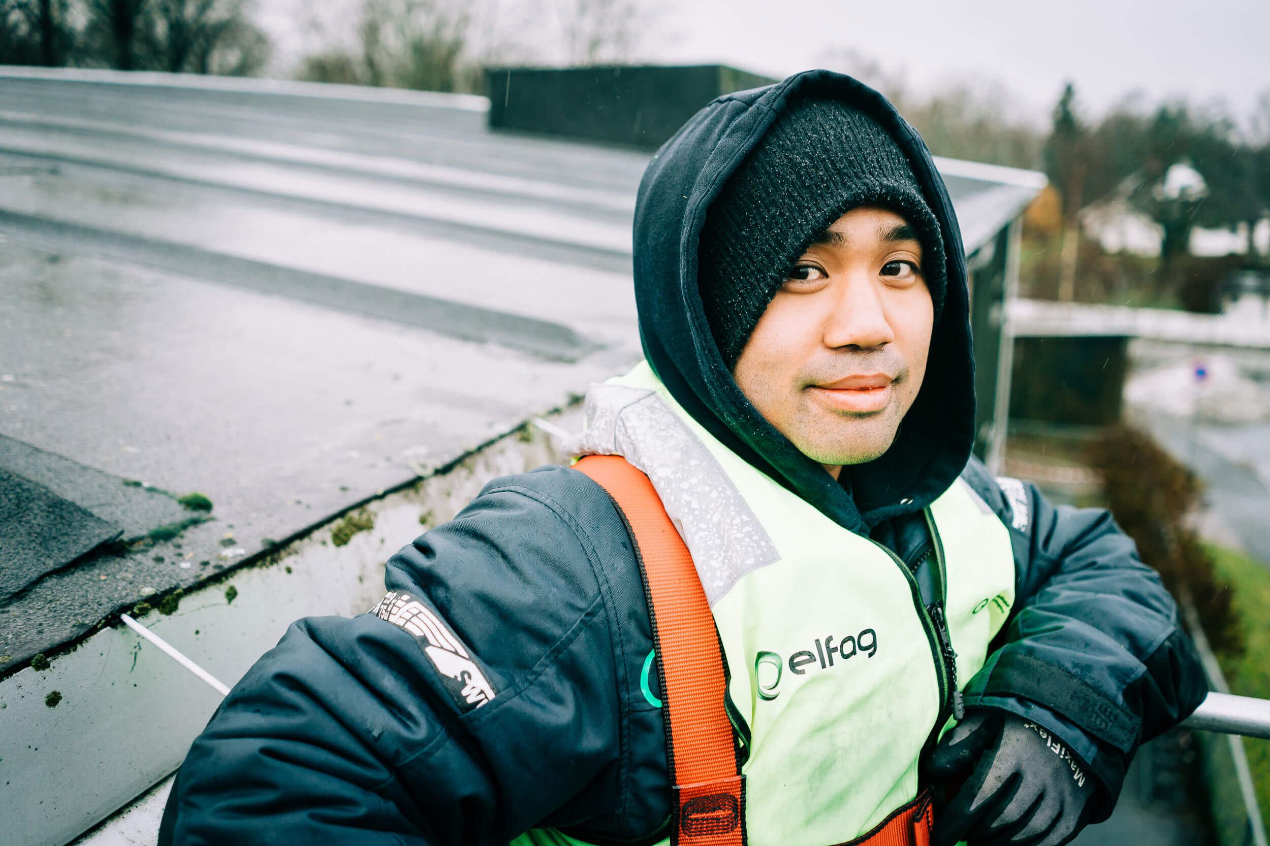 Eduard Garcia, elektriker i bedriften Gulbrandsen & Olimb.